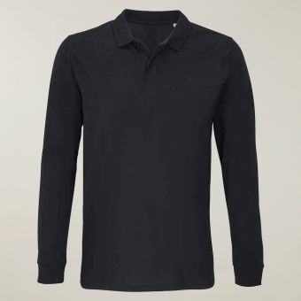 Unisex Organic Long Sleeve Polo Shirt