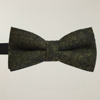 Green Flecked Warm Handle Tweed Bow Tie