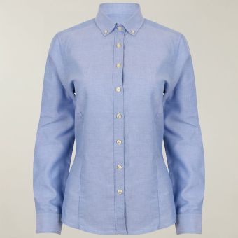 Womens Long Sleeve Oxford Blouse