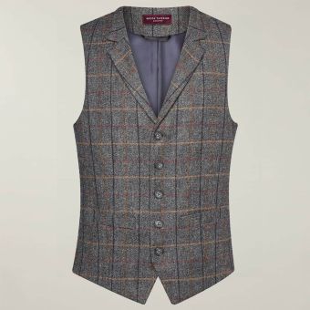 Grey/Brown Mens Memphis Waistcoat