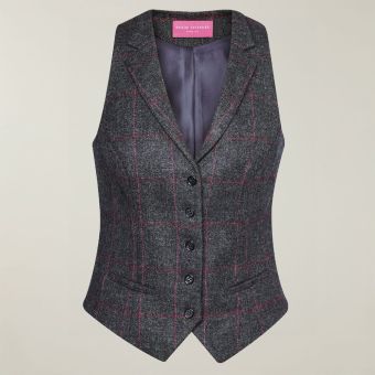 Charcoal/Pink Womens Nashville Waistcoat