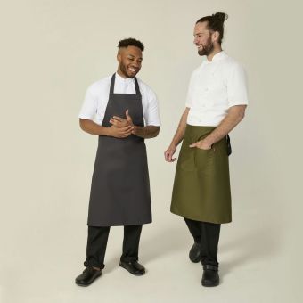 Slate Grey Stud Halter Apron
