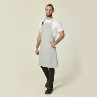 Heather Grey Adjustable Bib Apron