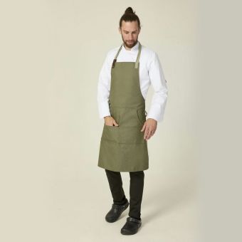 Heather Green Adjustable Bib Apron