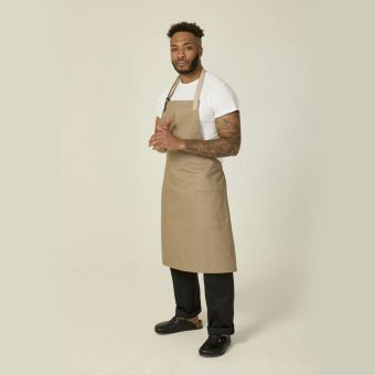 Biscuit Adjustable Apron w/ Leather Detailing