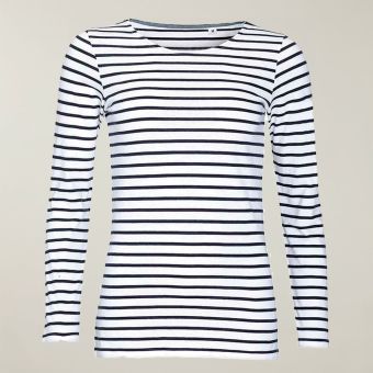 Womens Long Sleeve Striped T-Shirt