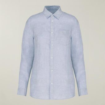 Womens Long Sleeve Linen Blouse
