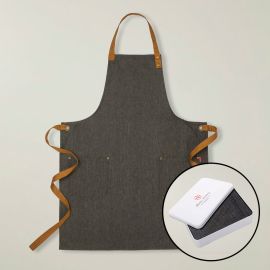 Contrast Black Denim Apron In A Tin