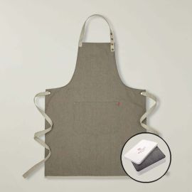 Contrast Grey Denim Apron In A Tin
