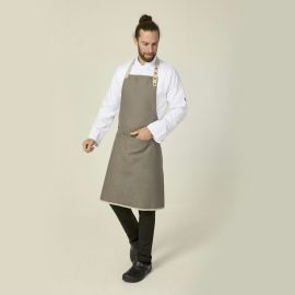 Contrast Grey Denim Bib Apron
