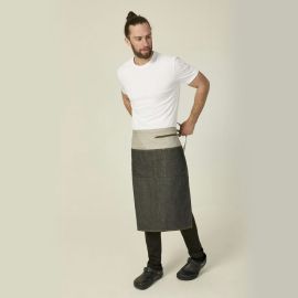 Long Two Tone Denim Waist Apron