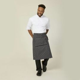 Navy and White Butchers Waist Apron