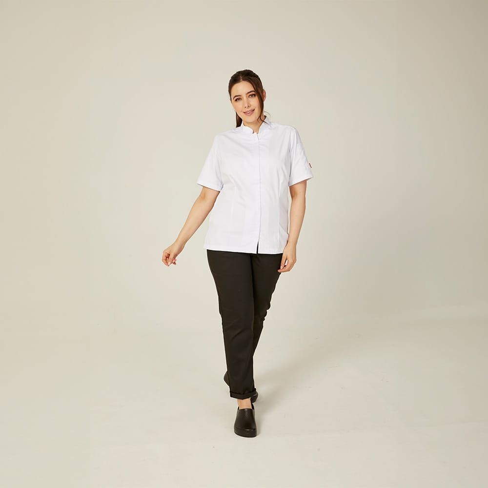 Hampshire Ladies Short Sleeve Chef Jacket | Coolmax Mesh | 50