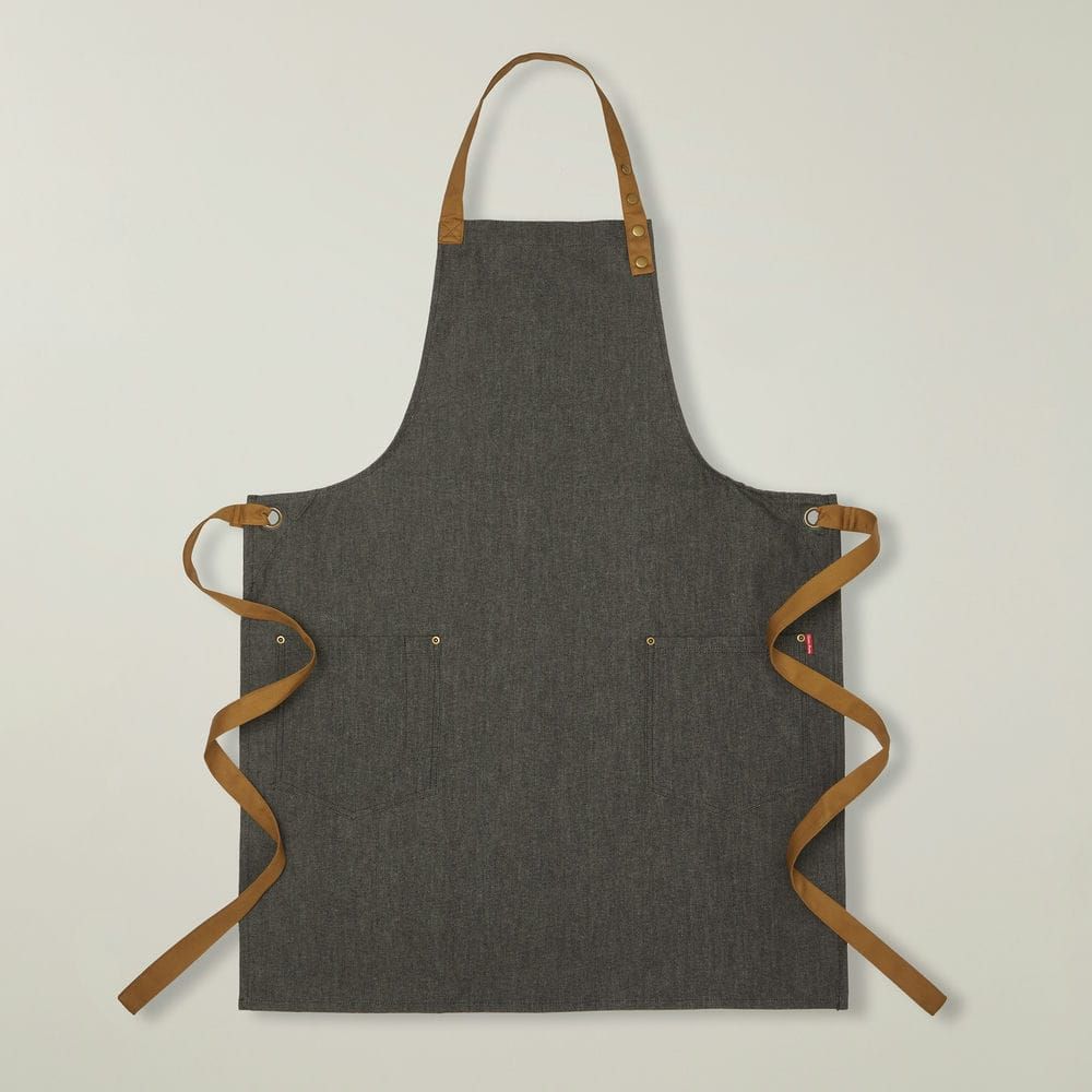 Black Denim Bib Apron | Oliver Harvey