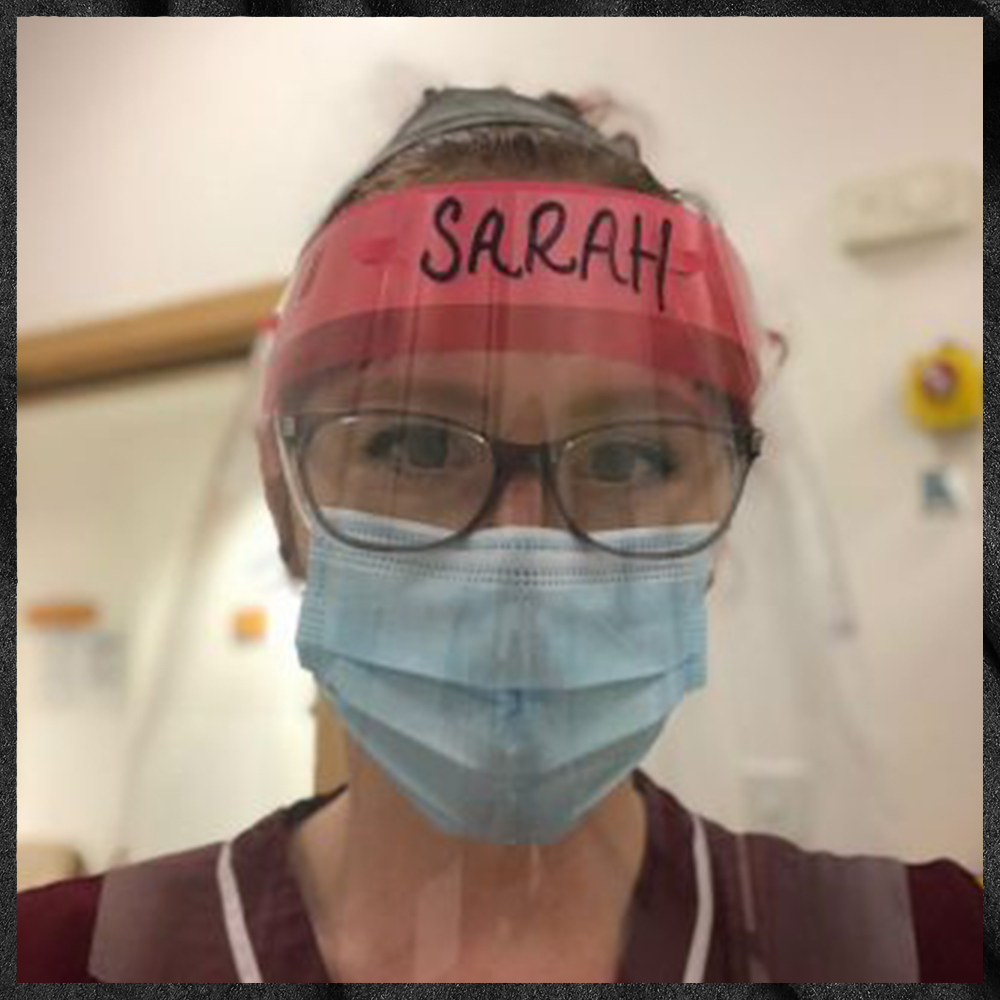 Brosmsgrove Nurse Wearing PPE with Permanent Marker Brosmsgrove Nurse Wearing PPE with Permanent Marker